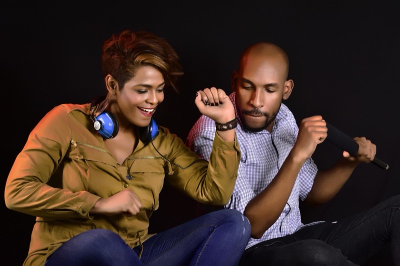 Dancing with headphones